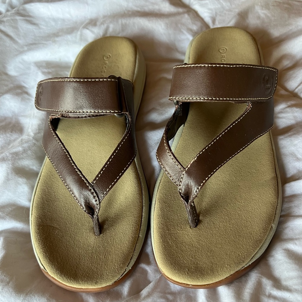 Rockport Tan and Brown Leather Sandals